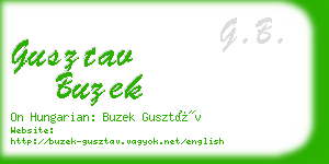 gusztav buzek business card